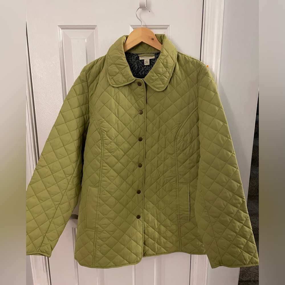 Appleseed's Olive Quilted Puffer Jacket